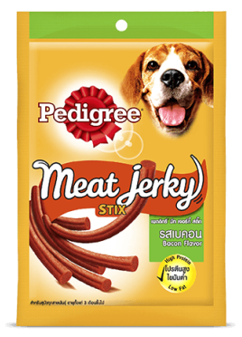 Pedigree Meat Jerky Bacon Flavor Dog Treats 60G